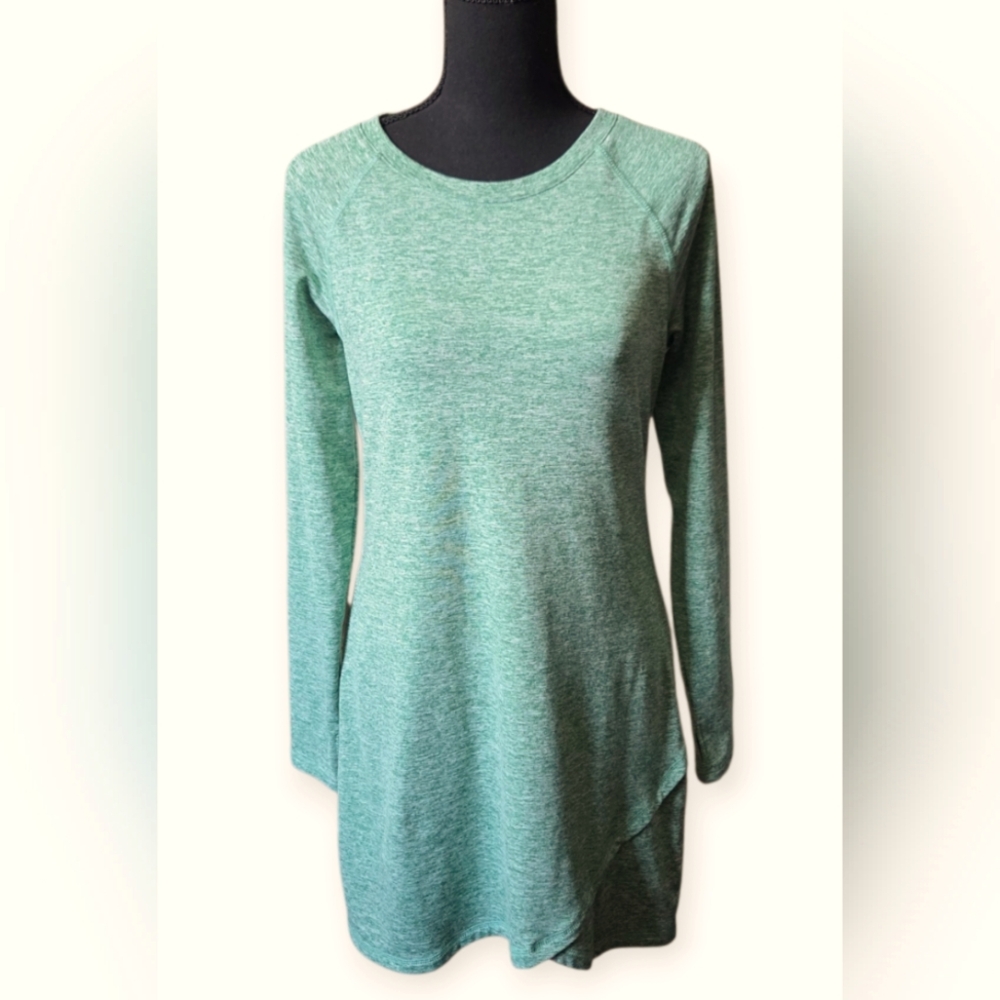 Cestyle Green Fleece Long Sleeve Dress EUC